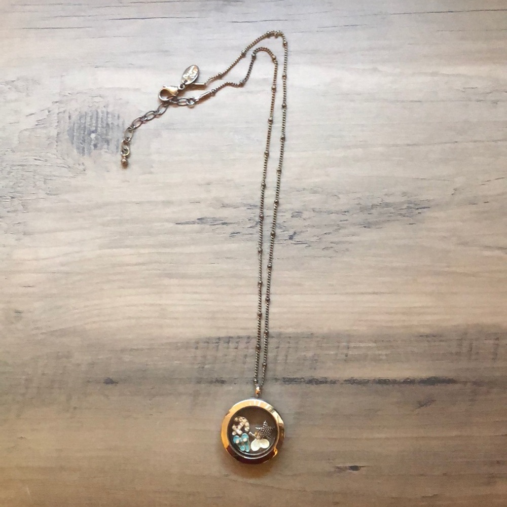 Origami Owl necklace with charms! - Picture 3 of 3